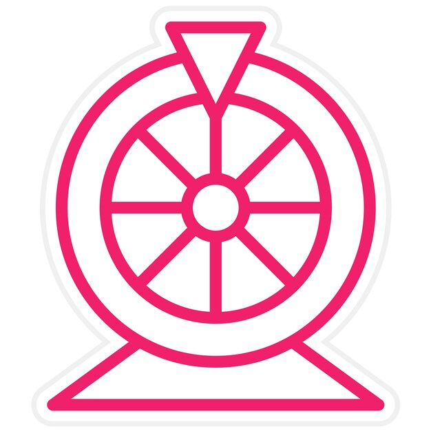 Diseño vectorial Estilo del icono de la ruleta francesa