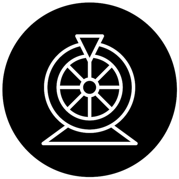 Diseño vectorial Estilo del icono de la ruleta francesa
