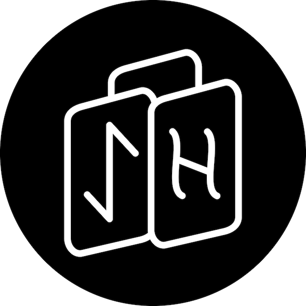 Diseño vectorial Estilo del icono de las runas