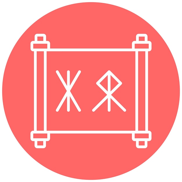Diseño vectorial Estilo del icono de las runas