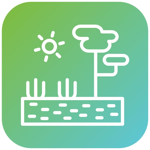 Diseño vectorial Estilo de icono de sabana