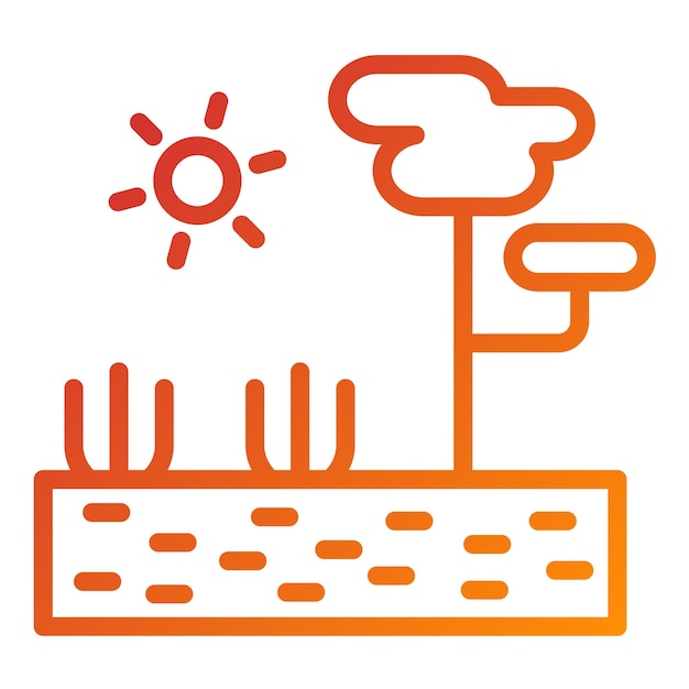 Diseño vectorial Estilo de icono de sabana