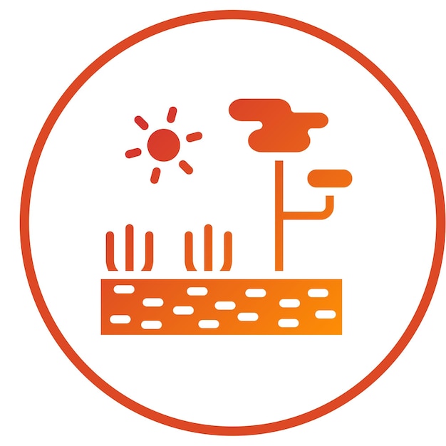 Diseño vectorial Estilo de icono de sabana