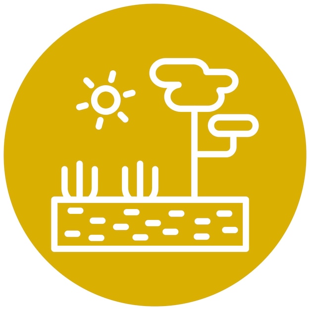Diseño vectorial Estilo de icono de sabana