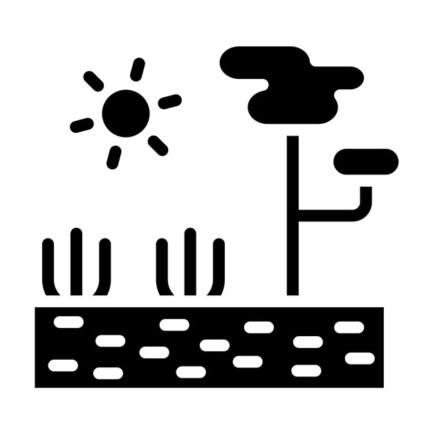 Diseño vectorial Estilo de icono de sabana