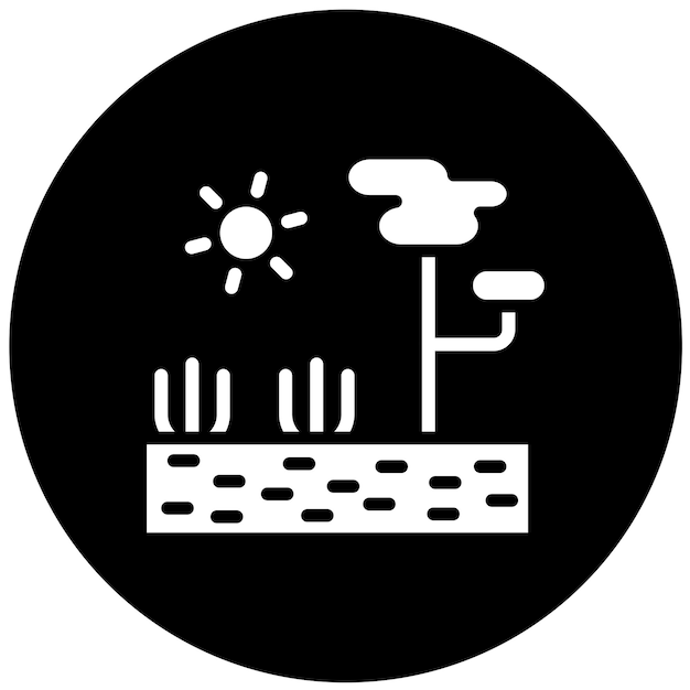 Diseño vectorial Estilo de icono de sabana