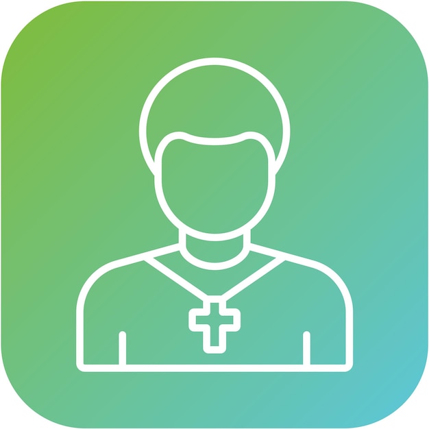 Diseño vectorial Estilo del icono del sacerdote