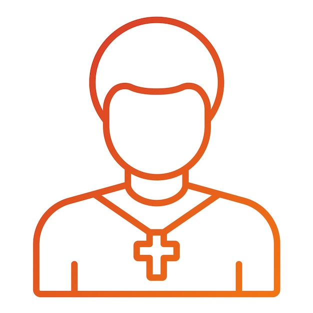 Diseño vectorial Estilo del icono del sacerdote