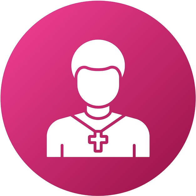 Diseño vectorial Estilo del icono del sacerdote