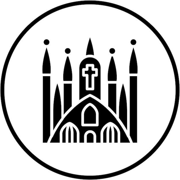 Diseño vectorial estilo icono de la Sagrada Familia