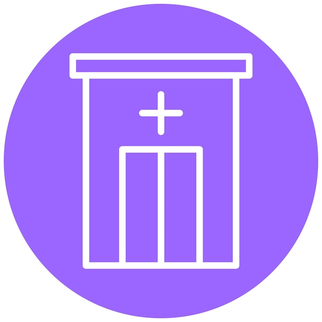 Diseño vectorial Estilo del icono de la sala de emergencias