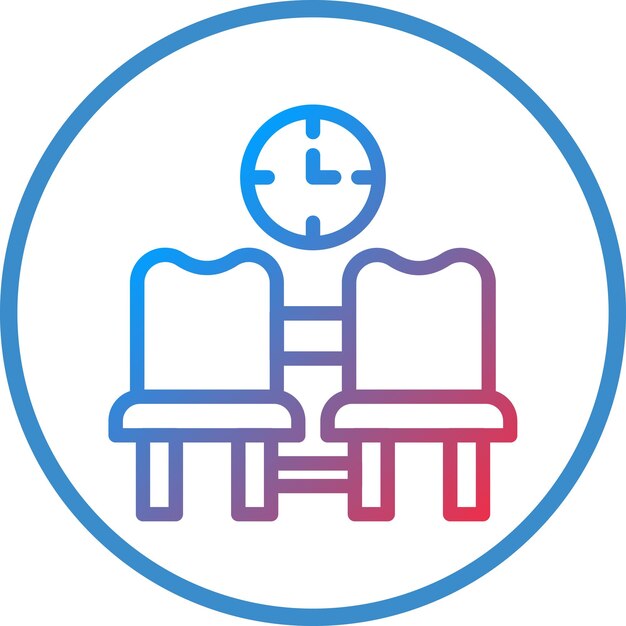 Diseño vectorial Estilo del icono de la sala de espera