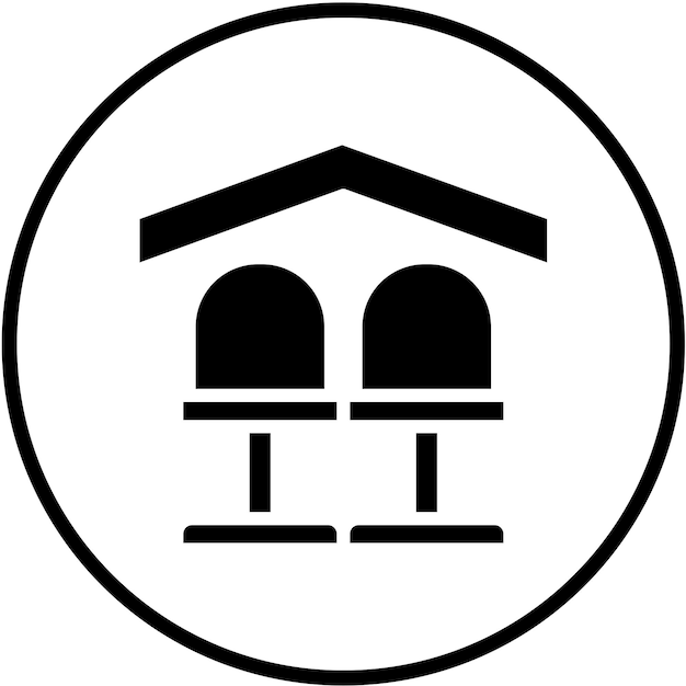 Diseño vectorial Estilo del icono de la sala de espera