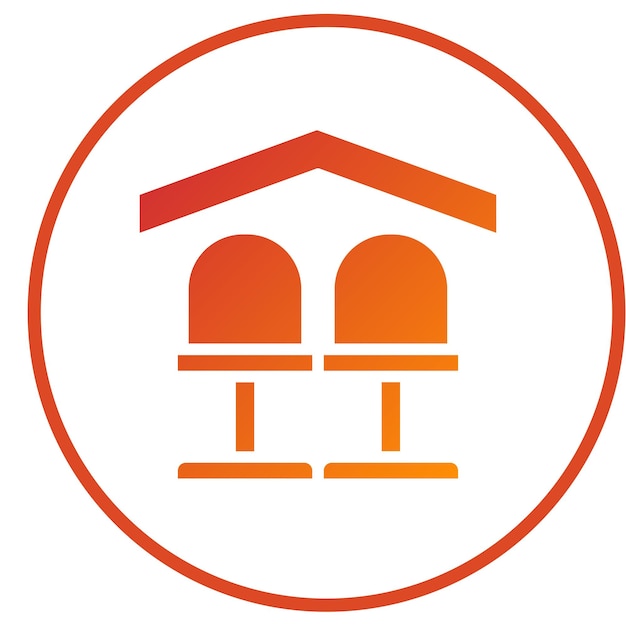 Diseño vectorial Estilo del icono de la sala de espera