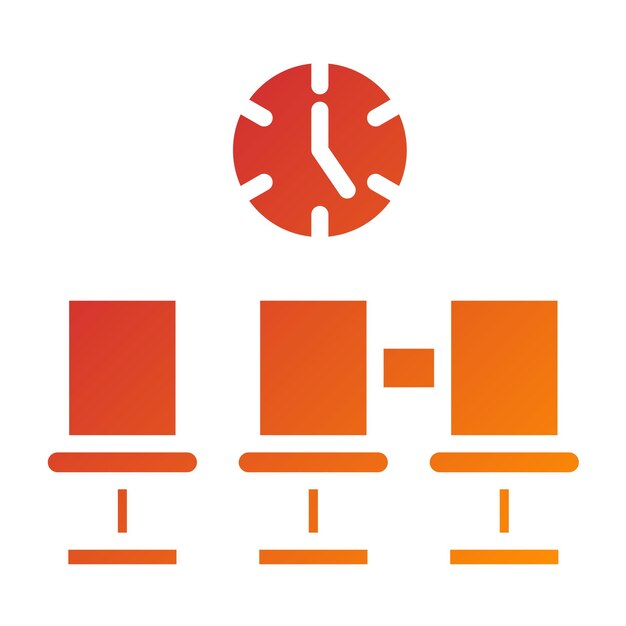 Diseño vectorial Estilo del icono de la sala de espera