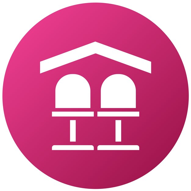 Diseño vectorial Estilo del icono de la sala de espera