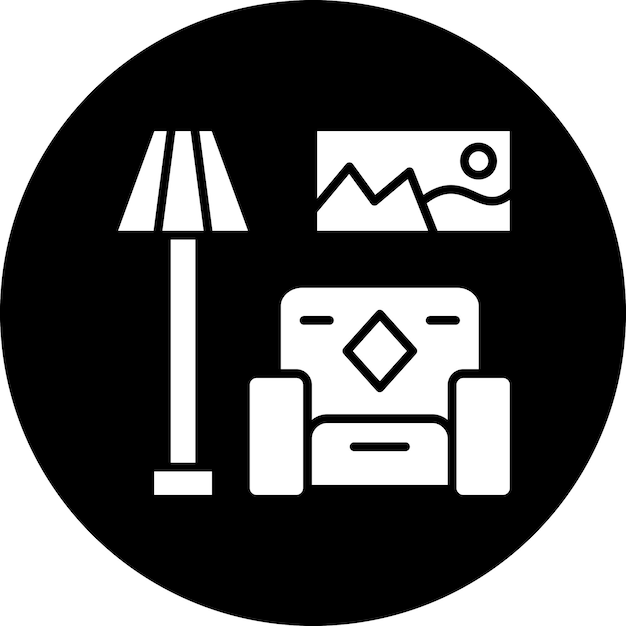 Diseño vectorial Estilo del icono de la sala de estar