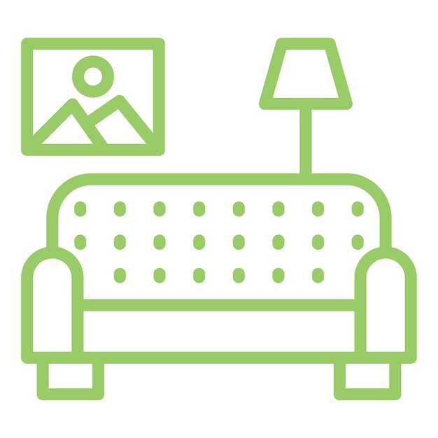 Diseño vectorial Estilo del icono de la sala de estar