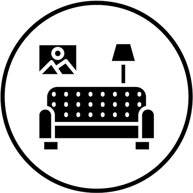 Diseño vectorial Estilo del icono de la sala de estar