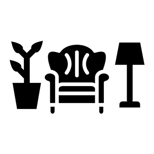 Diseño vectorial Estilo del icono de la sala de estar