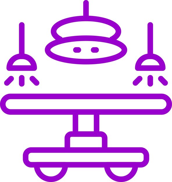 Diseño vectorial Estilo del icono de la sala quirúrgica