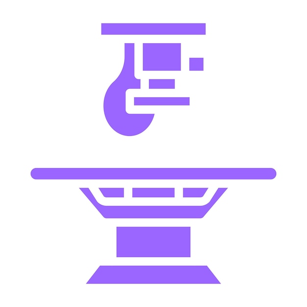 Diseño vectorial Estilo del icono de la sala de radiología
