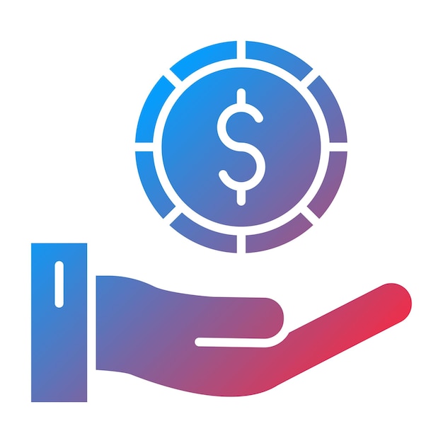 Diseño vectorial Estilo del icono del salario