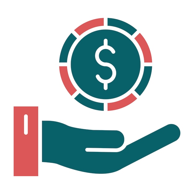 Diseño vectorial Estilo del icono del salario