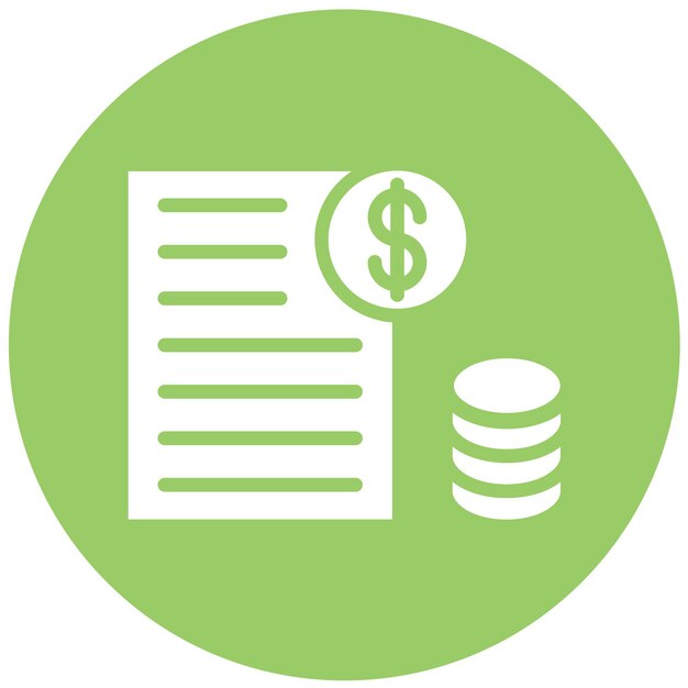 Diseño vectorial Estilo del icono del salario