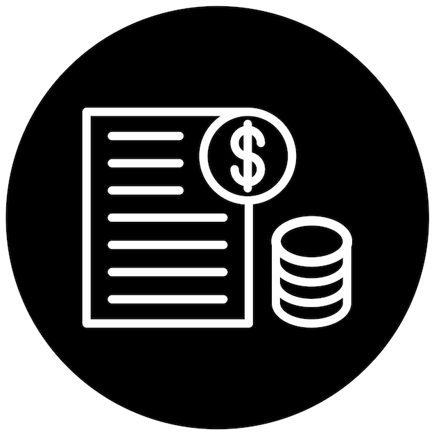 Diseño vectorial Estilo del icono del salario