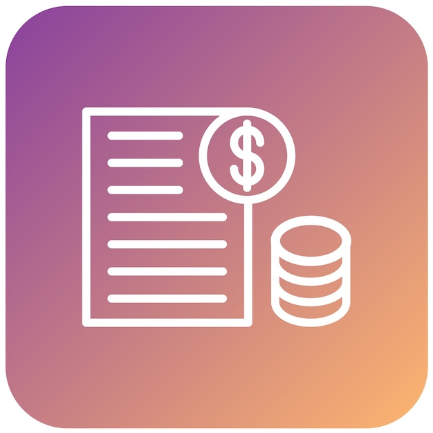 Diseño vectorial Estilo del icono del salario