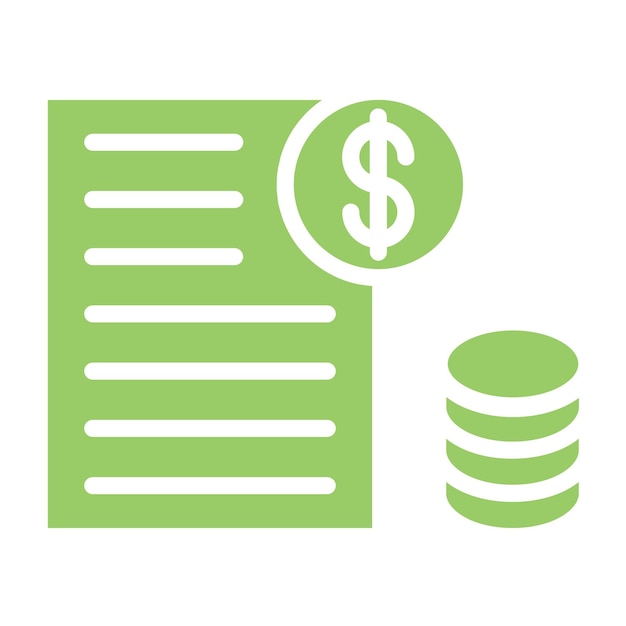 Diseño vectorial Estilo del icono del salario