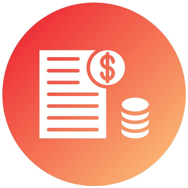 Diseño vectorial Estilo del icono del salario