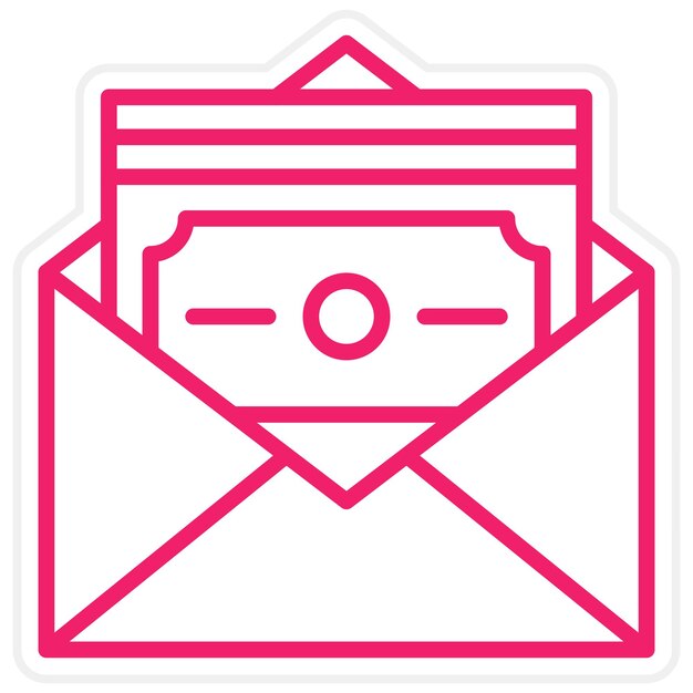 Diseño vectorial Estilo del icono del salario