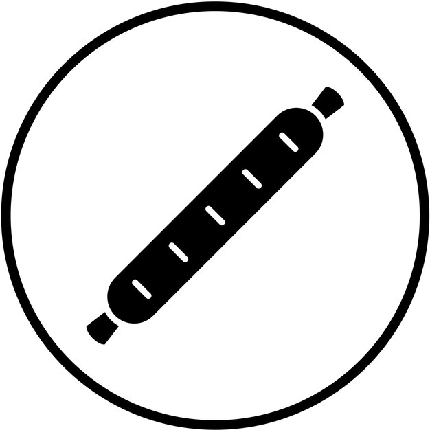 Diseño vectorial de estilo de icono de salchichas calientes