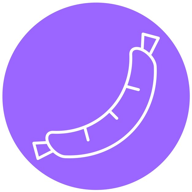 Diseño vectorial Estilo del icono de las salchichas