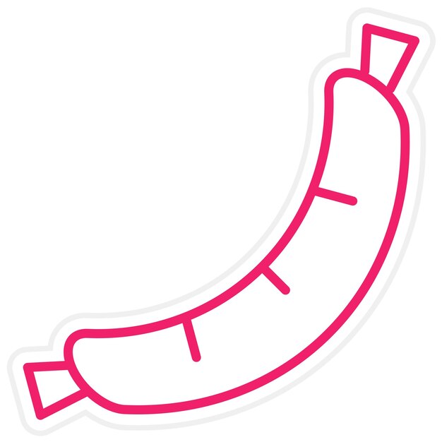 Diseño vectorial Estilo del icono de las salchichas