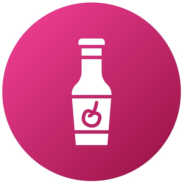 Diseño vectorial del estilo del icono de la salsa de frutas