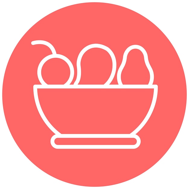 Diseño vectorial del estilo del icono de la salsa de frutas