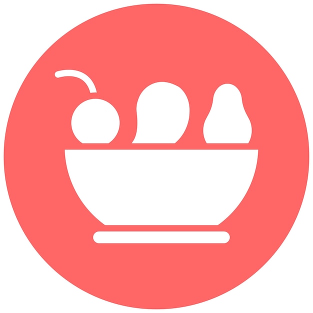 Diseño vectorial del estilo del icono de la salsa de frutas