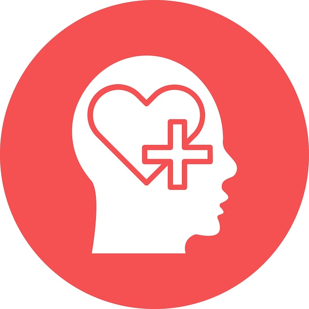 Diseño vectorial del estilo del icono de salud cerebral