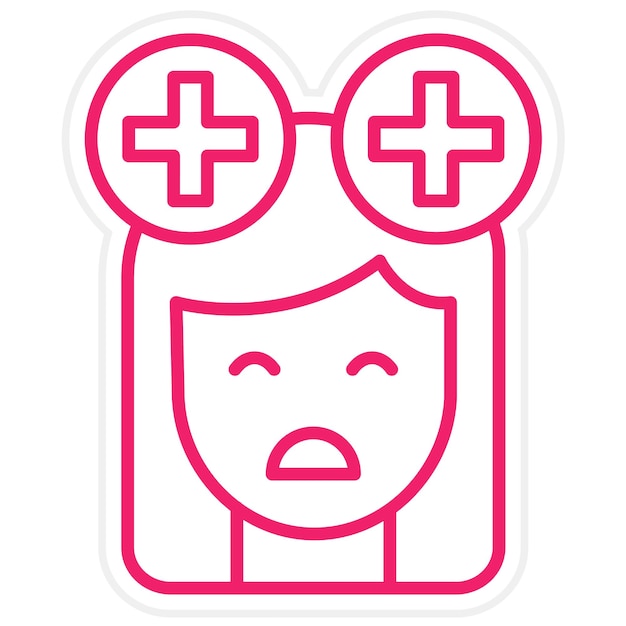 Diseño vectorial del estilo del icono de salud cerebral