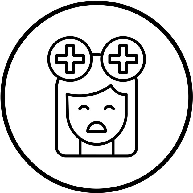Diseño vectorial del estilo del icono de salud cerebral