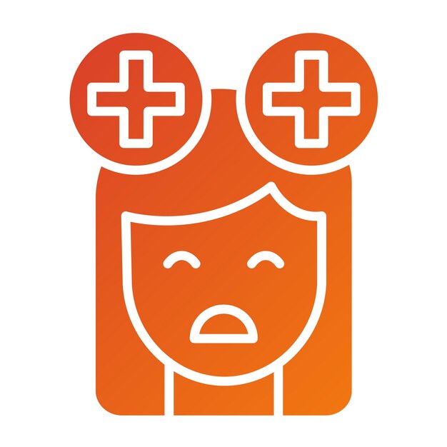 Diseño vectorial del estilo del icono de salud cerebral