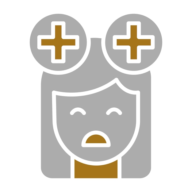 Diseño vectorial del estilo del icono de salud cerebral