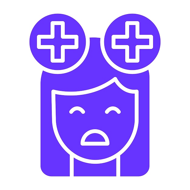 Diseño vectorial del estilo del icono de salud cerebral