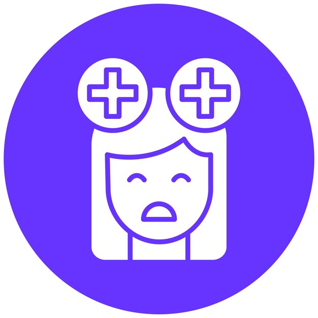 Diseño vectorial del estilo del icono de salud cerebral