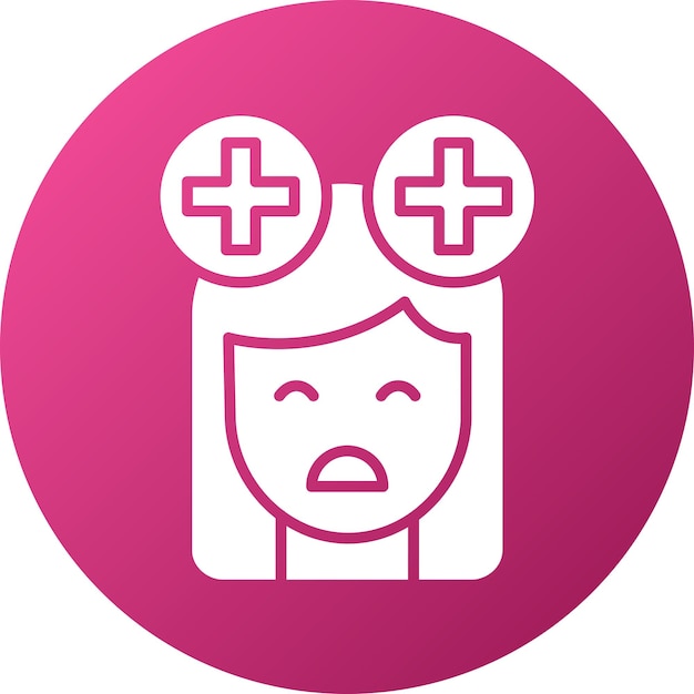 Diseño vectorial del estilo del icono de salud cerebral