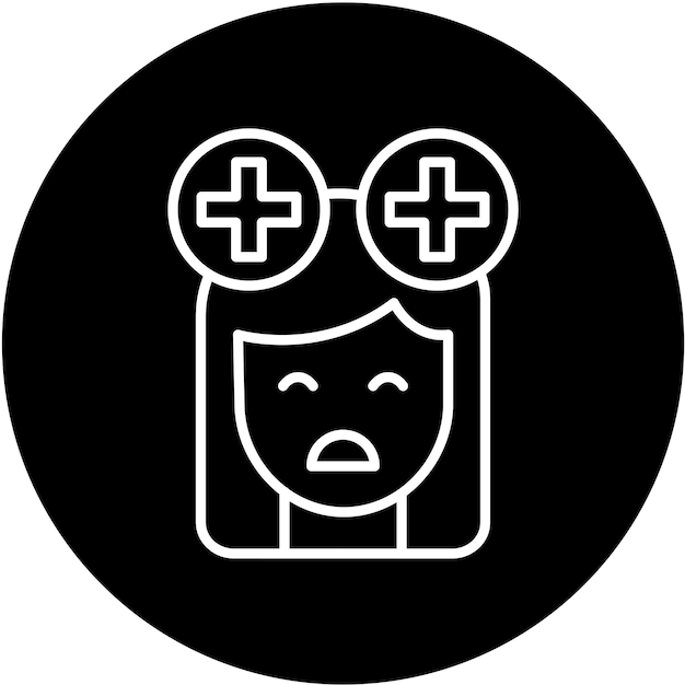 Diseño vectorial del estilo del icono de salud cerebral