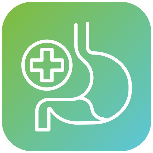 Diseño vectorial Estilo del icono de salud del estómago